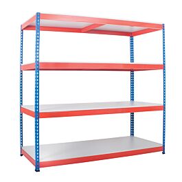 Heavy Duty Rivet Shelving with White Shelves