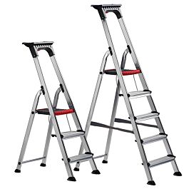 Double Decker Aluminium Stepladder with Tool Tray