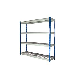 Heavy Duty Rivet Shelving with Wire Mesh Decking