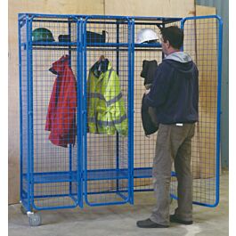 Wire Mesh Storage Compartments - Mobile Unit with padlockable doors - WML04Z/BLK