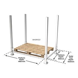 Mammoth Racking Heavy Duty Storage Solution - 2200mm Post - 1400 x 900 Platform