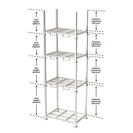 Mammoth Racking Heavy Duty Storage Solution - 1500mm Post - 1400 x 900 Platform